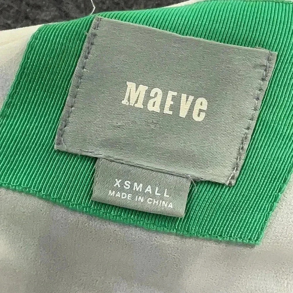 Anthropologie MAEVE Folksong Shift Dress Blue Green Bird Boho Sleeveless Size XS - Picture 11 of 13